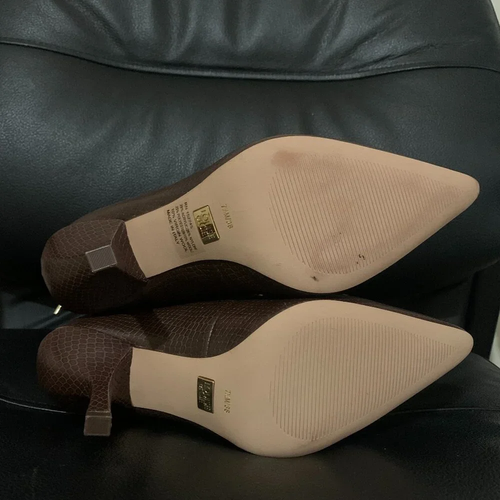 Louise et Cie Brown Leather Lace-up Ankle Boots 7.5 - Picture 5 of 7